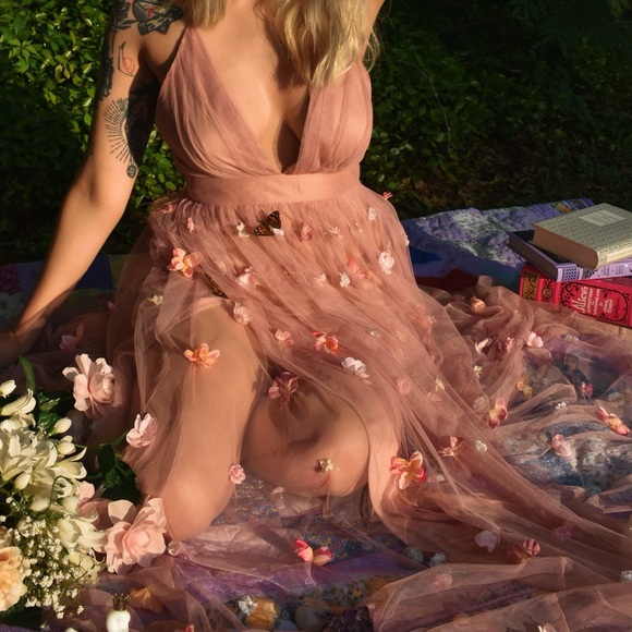 Hand Crafted Dresses & Skirts - Pink Flower Dress